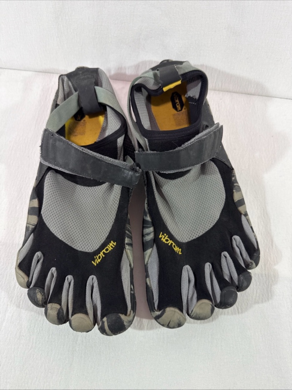 Vibram Five Fingers Barefoot Shoes - Mens EU  45 - Black Gray Outdoor Run M1485 - Picture 2 of 11